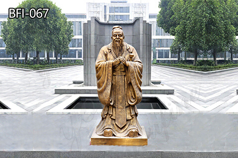 bronze Confucius sculpture